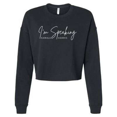 IM Speaking Kamala Harris Cropped Pullover Crew