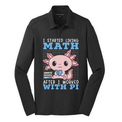 I Started Liking Math After I Worked With Pi Day Gift Silk Touch Performance Long Sleeve Polo