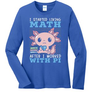 I Started Liking Math After I Worked With Pi Day Gift Ladies Long Sleeve Shirt