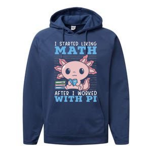 I Started Liking Math After I Worked With Pi Day Gift Performance Fleece Hoodie