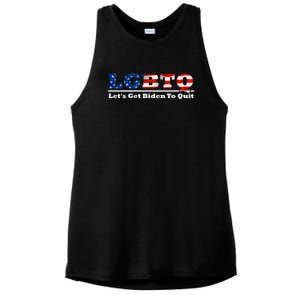 I Support LGBTQ Lets Get Biden To Quit Funny Ladies PosiCharge Tri-Blend Wicking Tank