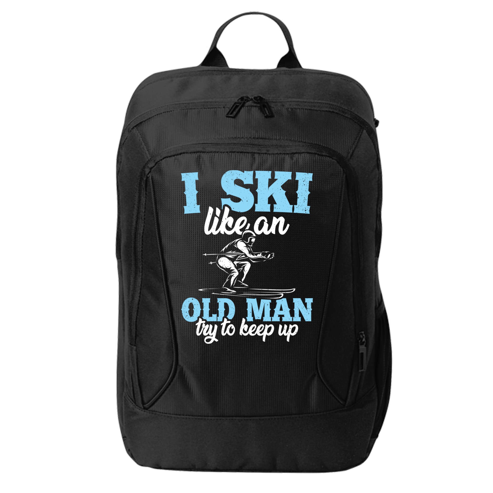 I Ski Like An Old And Try To Keep Up Vintage Retro Gift Funny Gift City Backpack