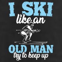 I Ski Like An Old And Try To Keep Up Vintage Retro Gift Funny Gift Golf Towel