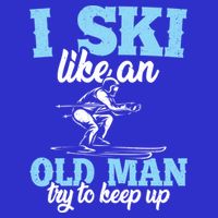 I Ski Like An Old And Try To Keep Up Vintage Retro Gift Funny Gift Button