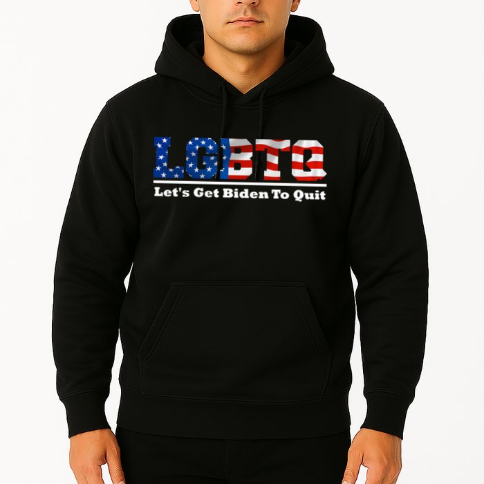 I Support LGBTQ Lets Get Biden To Quit Funny Hoodie
