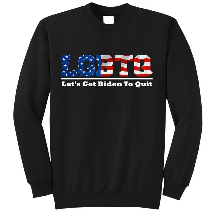 I Support LGBTQ Lets Get Biden To Quit Funny Sweatshirt