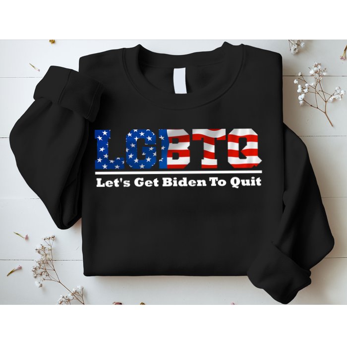 I Support LGBTQ Lets Get Biden To Quit Funny Sweatshirt