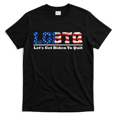 I Support LGBTQ Lets Get Biden To Quit Funny T-Shirt