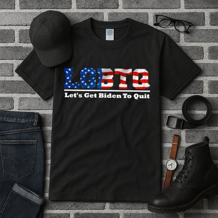 I Support LGBTQ Lets Get Biden To Quit Funny Tall T-Shirt