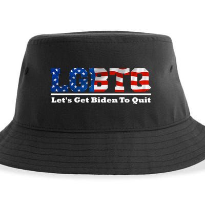I Support LGBTQ Lets Get Biden To Quit Funny Sustainable Bucket Hat