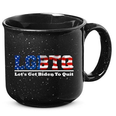 I Support LGBTQ Lets Get Biden To Quit Funny 15oz Campfire Ceramic Mug