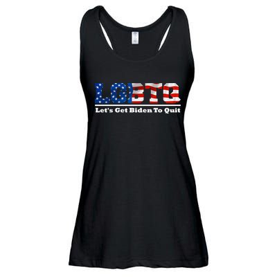 I Support LGBTQ Lets Get Biden To Quit Funny Ladies Essential Flowy Tank
