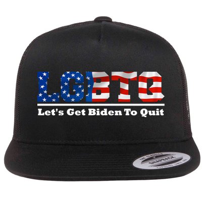 I Support LGBTQ Lets Get Biden To Quit Funny Flatbill Hat
