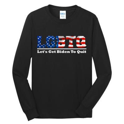 I Support LGBTQ Lets Get Biden To Quit Funny Tall Long Sleeve T-Shirt