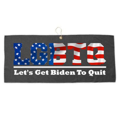 I Support LGBTQ Lets Get Biden To Quit Funny Large Microfiber Waffle Golf Towel