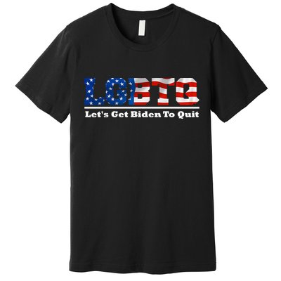 I Support LGBTQ Lets Get Biden To Quit Funny Premium T-Shirt