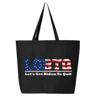 I Support LGBTQ Lets Get Biden To Quit Funny 25L Jumbo Tote