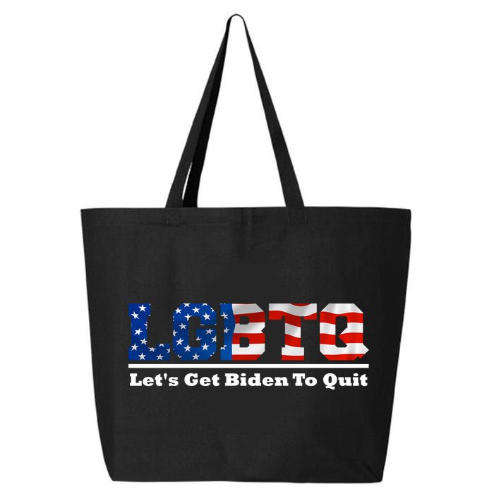 I Support LGBTQ Lets Get Biden To Quit Funny 25L Jumbo Tote