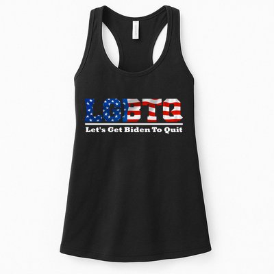 I Support LGBTQ Lets Get Biden To Quit Funny Womens Tank Top