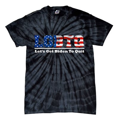 I Support LGBTQ Lets Get Biden To Quit Funny Tie-Dye T-Shirt