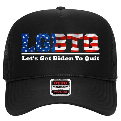 I Support LGBTQ Lets Get Biden To Quit Funny Trucker Hat