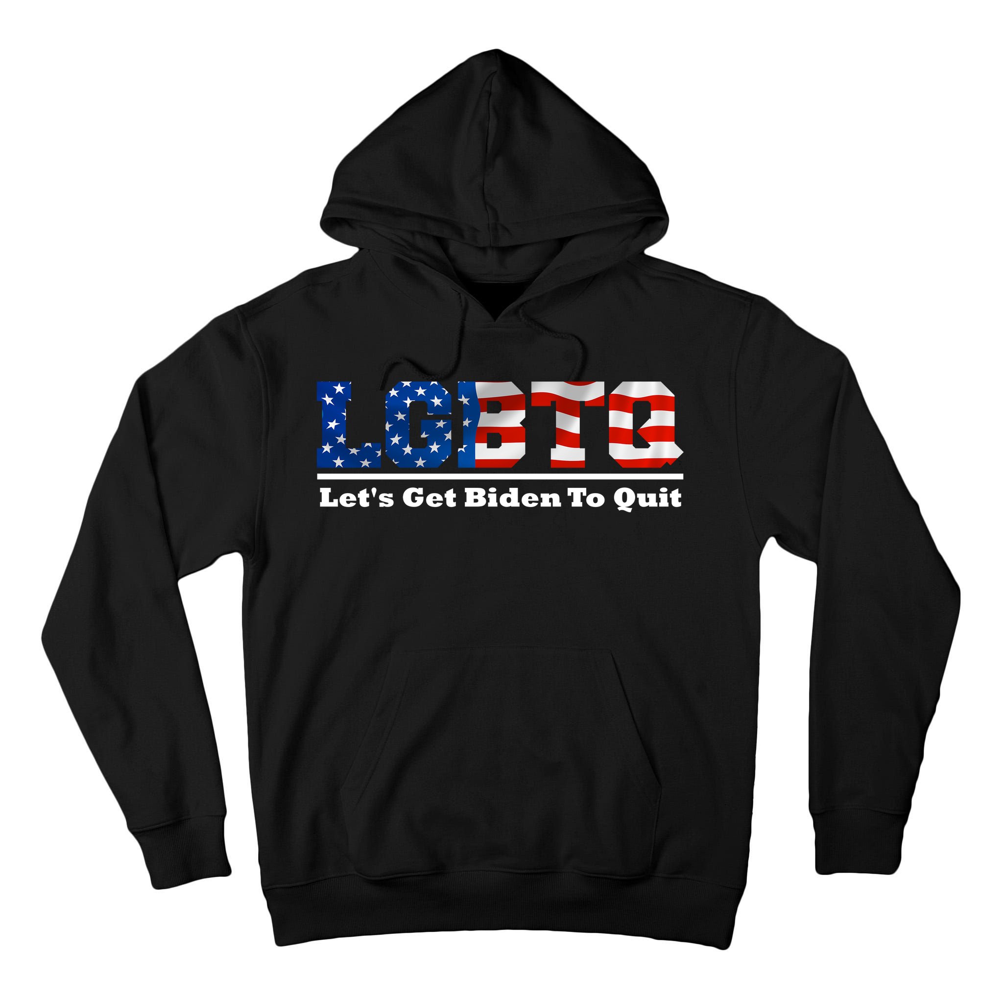 I Support LGBTQ Lets Get Biden To Quit Funny Tall Hoodie