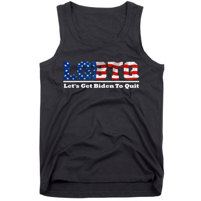 I Support LGBTQ Lets Get Biden To Quit Funny Tank Top