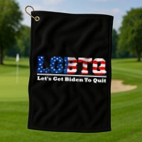 I Support LGBTQ Lets Get Biden To Quit Funny Golf Towel