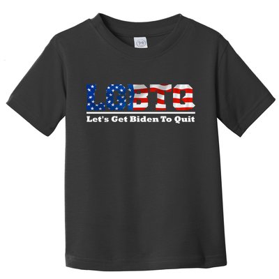 I Support LGBTQ Lets Get Biden To Quit Funny Toddler T-Shirt