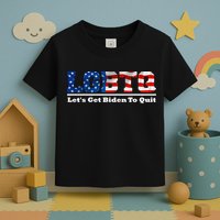 I Support LGBTQ Lets Get Biden To Quit Funny Toddler T-Shirt