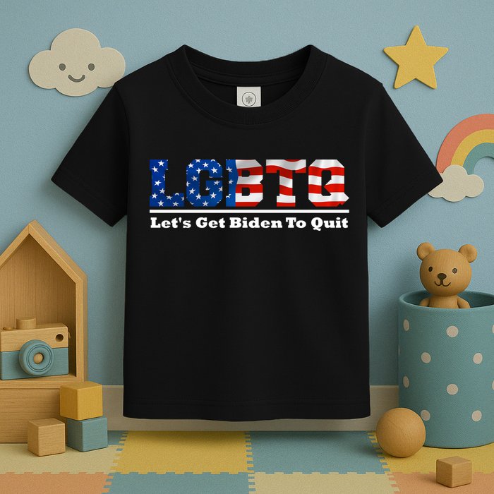 I Support LGBTQ Lets Get Biden To Quit Funny Toddler T-Shirt