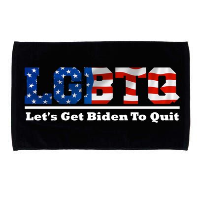 I Support LGBTQ Lets Get Biden To Quit Funny Microfiber Hand Towel