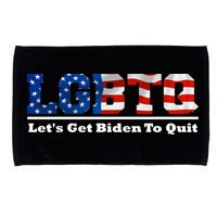 I Support LGBTQ Lets Get Biden To Quit Funny Microfiber Hand Towel