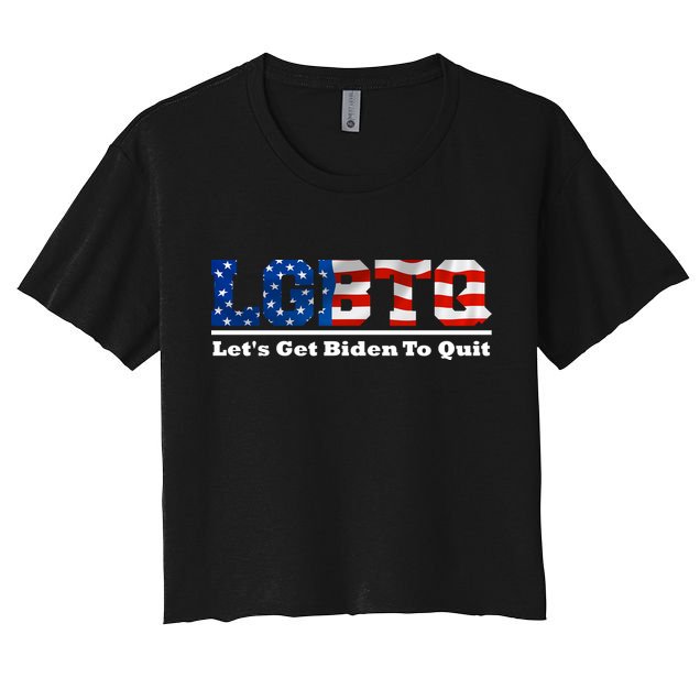 I Support LGBTQ Lets Get Biden To Quit Funny Crop Top