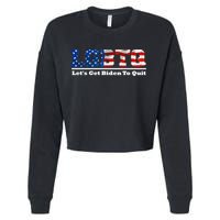 I Support LGBTQ Lets Get Biden To Quit Funny Cropped Pullover Crew