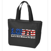 I Support LGBTQ Lets Get Biden To Quit Funny Zip Tote Bag