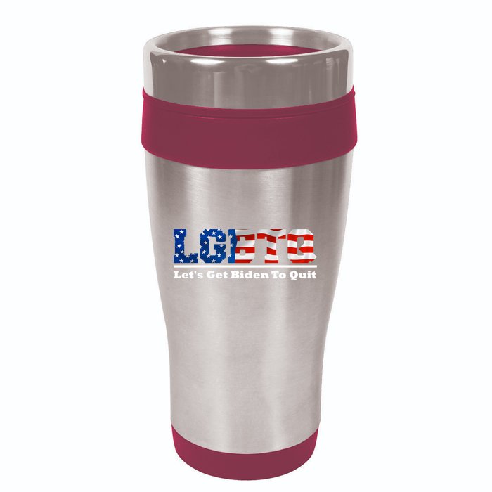 I Support LGBTQ Lets Get Biden To Quit Funny 16oz Travel Tumbler