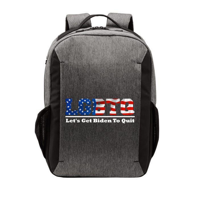 I Support LGBTQ Lets Get Biden To Quit Funny Vector Backpack