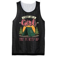 I Scout Like A Girl Try To Keep Up Troop Leader Scout Mesh Reversible Basketball Jersey Tank