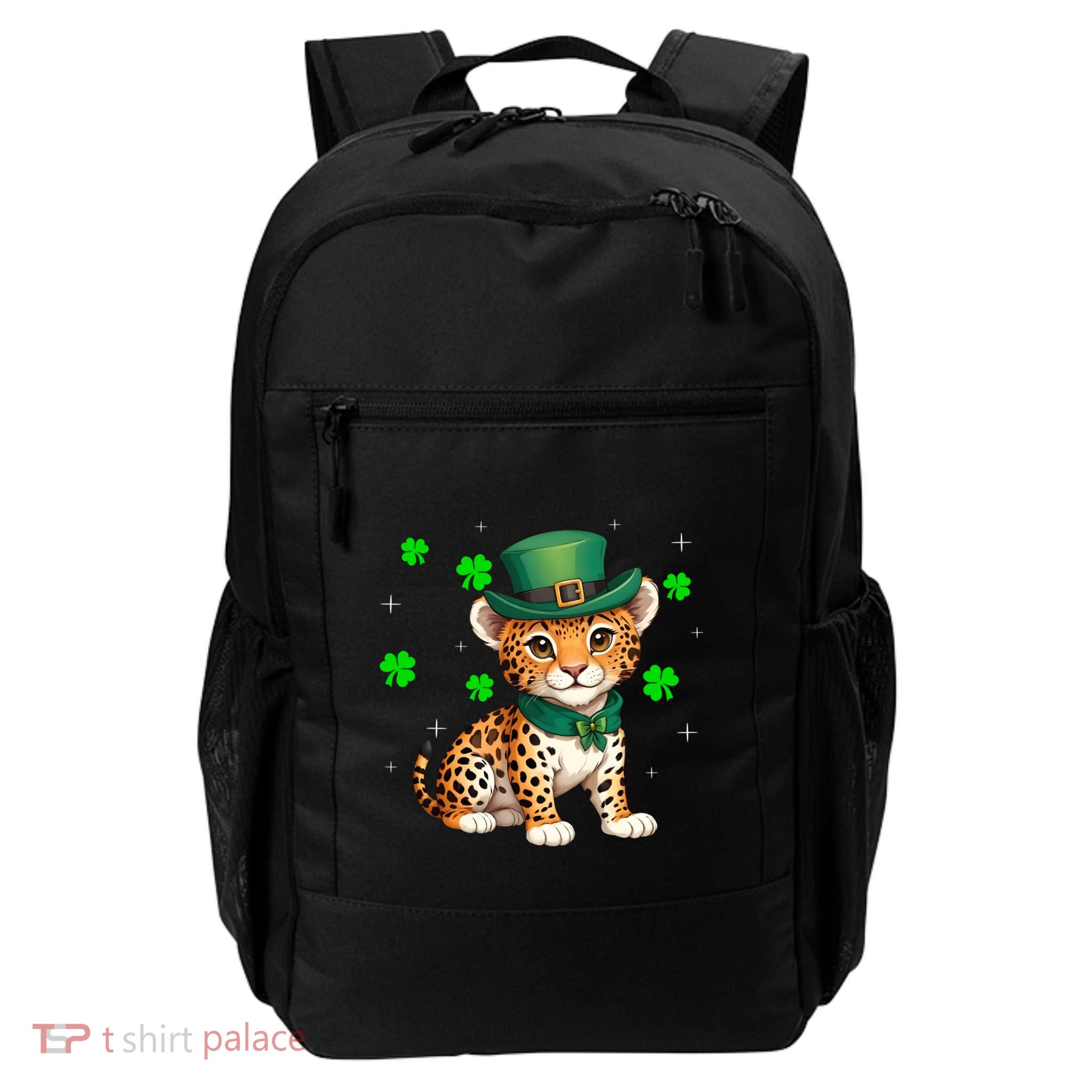 Irish Shamrock Leprechaun Hat Leopard St PatrickS Day Funny Gift Daily Commute Backpack