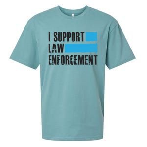 I Support Law Enforcet Meaningful Gift Cops Leos Police Gift Sueded Cloud Jersey T-Shirt