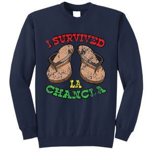 I Survived La Chancla Mexico Cinco De Mayo T Tall Sweatshirt