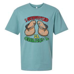 I Survived La Chancla Mexico Cinco De Mayo T Sueded Cloud Jersey T-Shirt