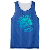 I Ski Like An Old Gift Mesh Reversible Basketball Jersey Tank