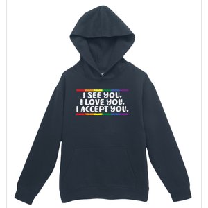 I See Love Accept You Rainbow Pride Flag Women Urban Pullover Hoodie