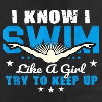I Swim Like A Girl Try To Keep Up Swimmers Swim Sport 25L Jumbo Tote