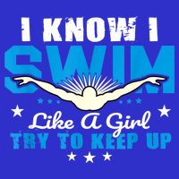 I Swim Like A Girl Try To Keep Up Swimmers Swim Sport 16 in Basic Backpack