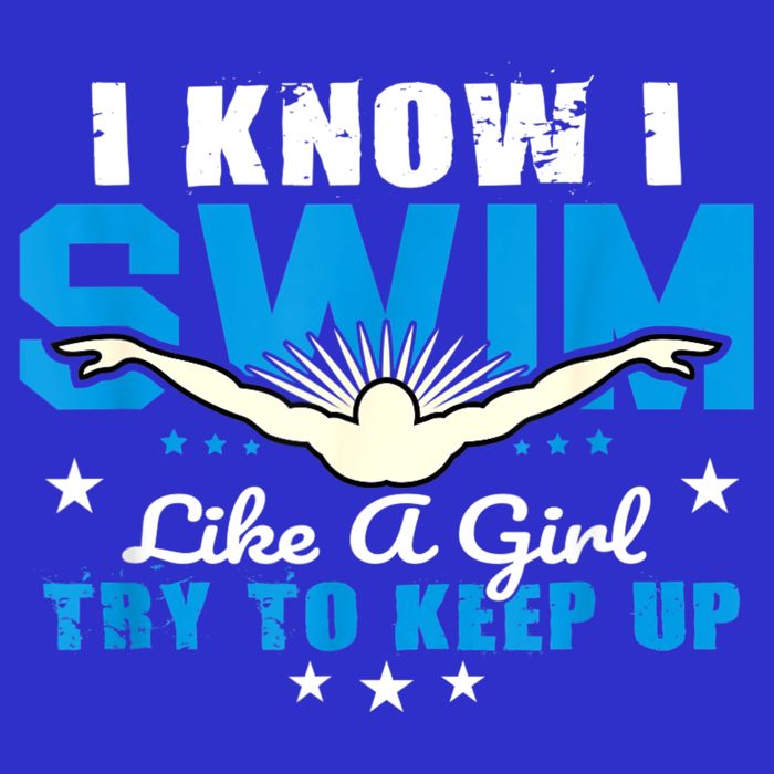 I Swim Like A Girl Try To Keep Up Swimmers Swim Sport Zip Tote Bag