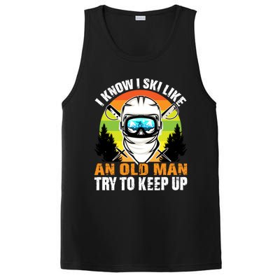 I Ski Like An Old Skiing Grandpa Father Ski Sport Gift PosiCharge Competitor Tank