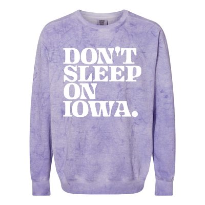 Iowa Starting Line DonT Sleep On Iowa Colorblast Crewneck Sweatshirt